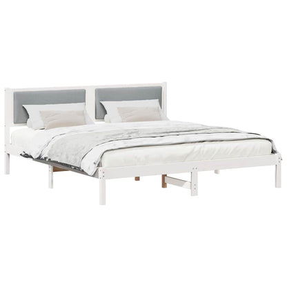 Bedframe Lichtgrijs 200 x 200 cm Massief grenenhout
