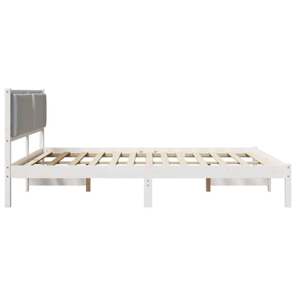 Bedframe Lichtgrijs 200 x 200 cm Massief grenenhout