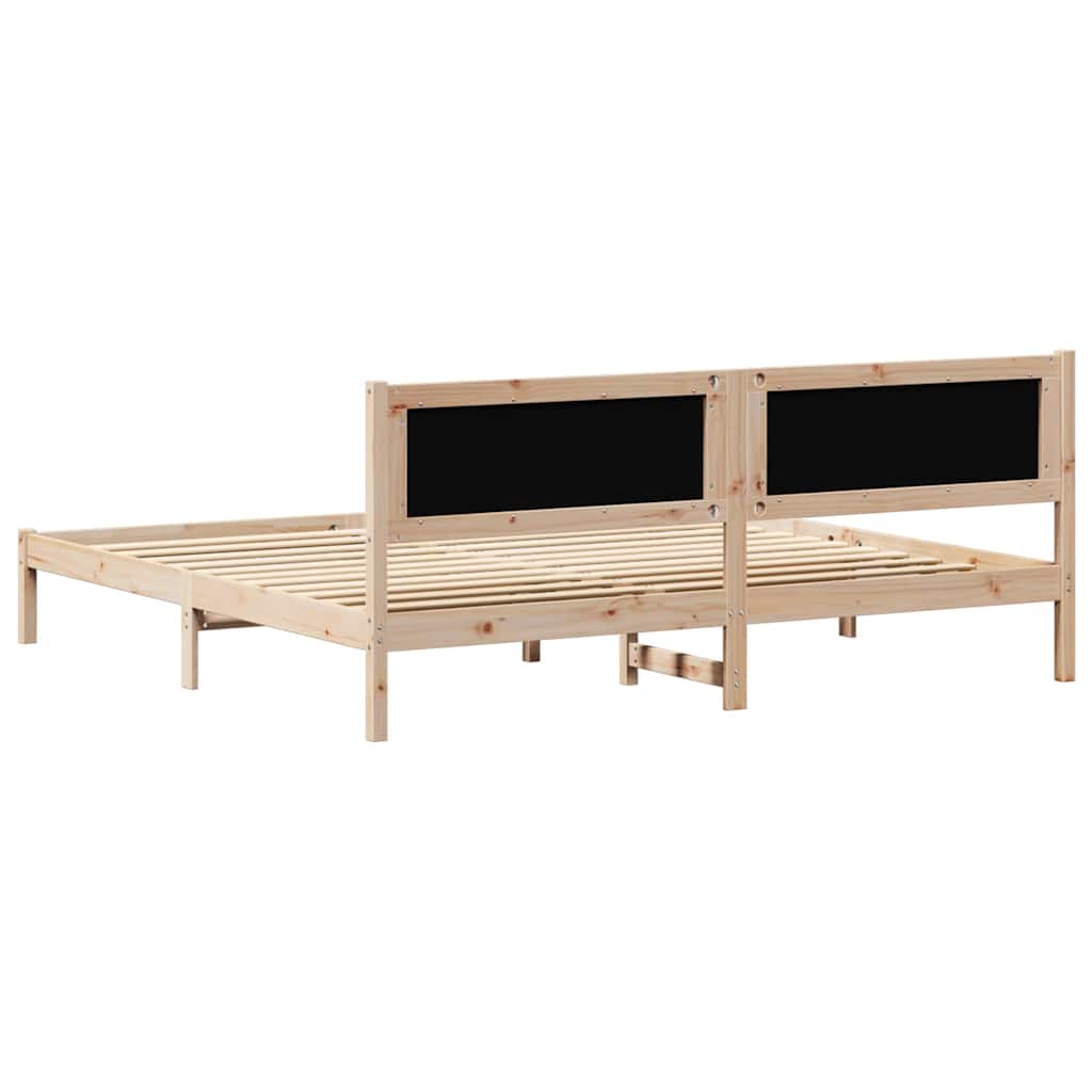 Bedframe met hoofdeinde Lichtgrijs 200 x 200 cm Stof