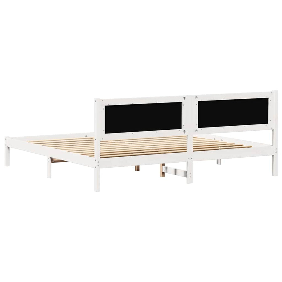 Bedframe met hoofdeinde Lichtgrijs 200 x 200 cm Stof