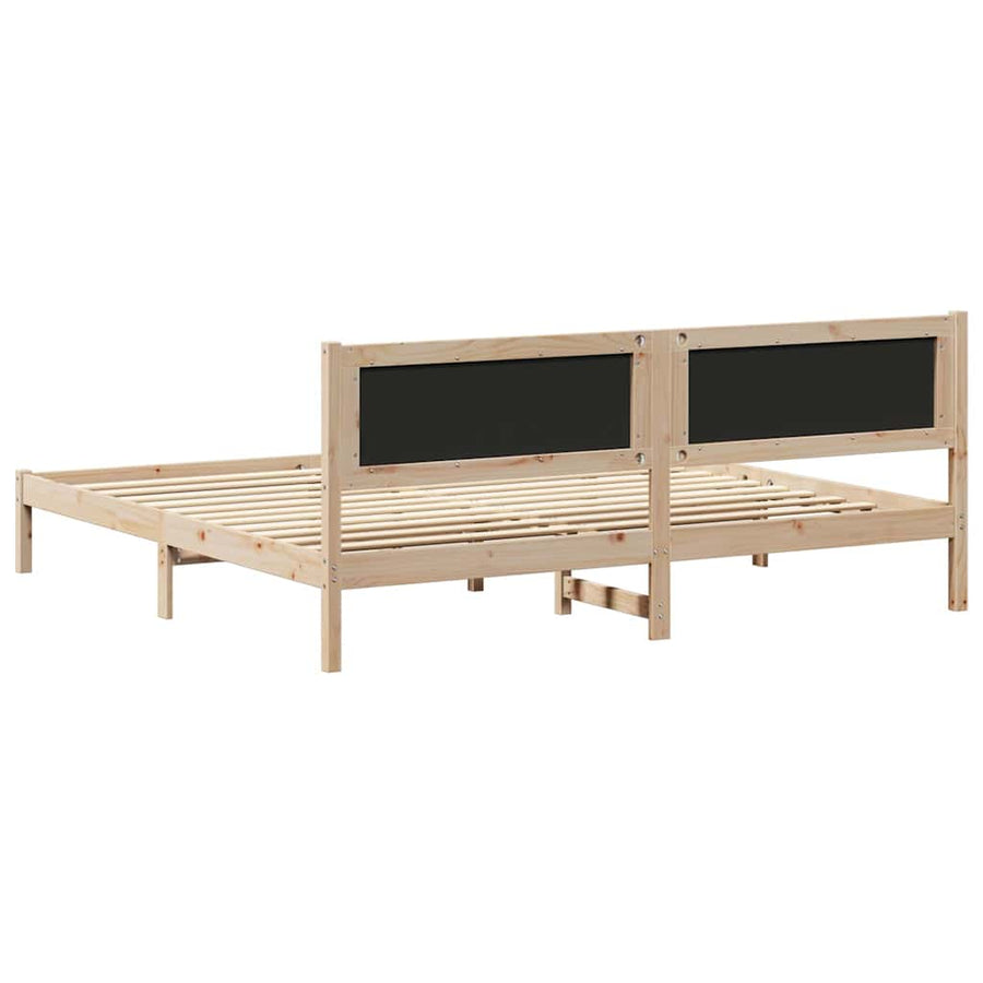 Bedframe met hoofdeinde Lichtgrijs 200 x 200 cm Stof