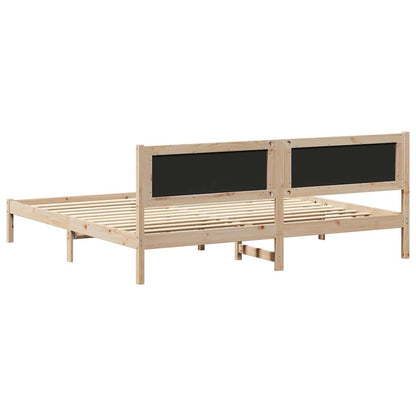 Bedframe met hoofdeinde Zwart 200 x 200 cm Stof