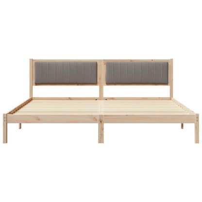 Bedframe met hoofdeinde Taupe 200 x 200 cm Stof