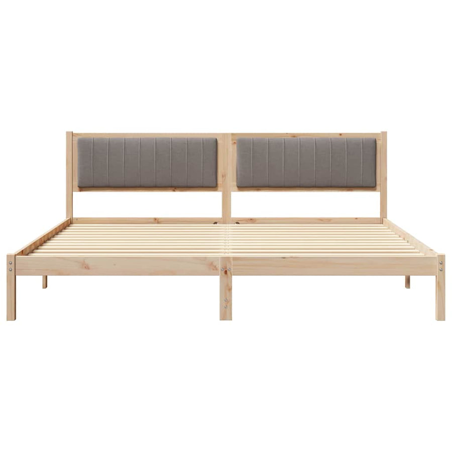Bedframe met hoofdeinde Taupe 200 x 200 cm Stof