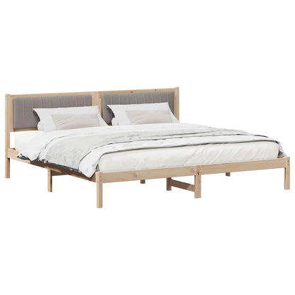 Bedframe met hoofdeinde Taupe 200 x 200 cm Stof