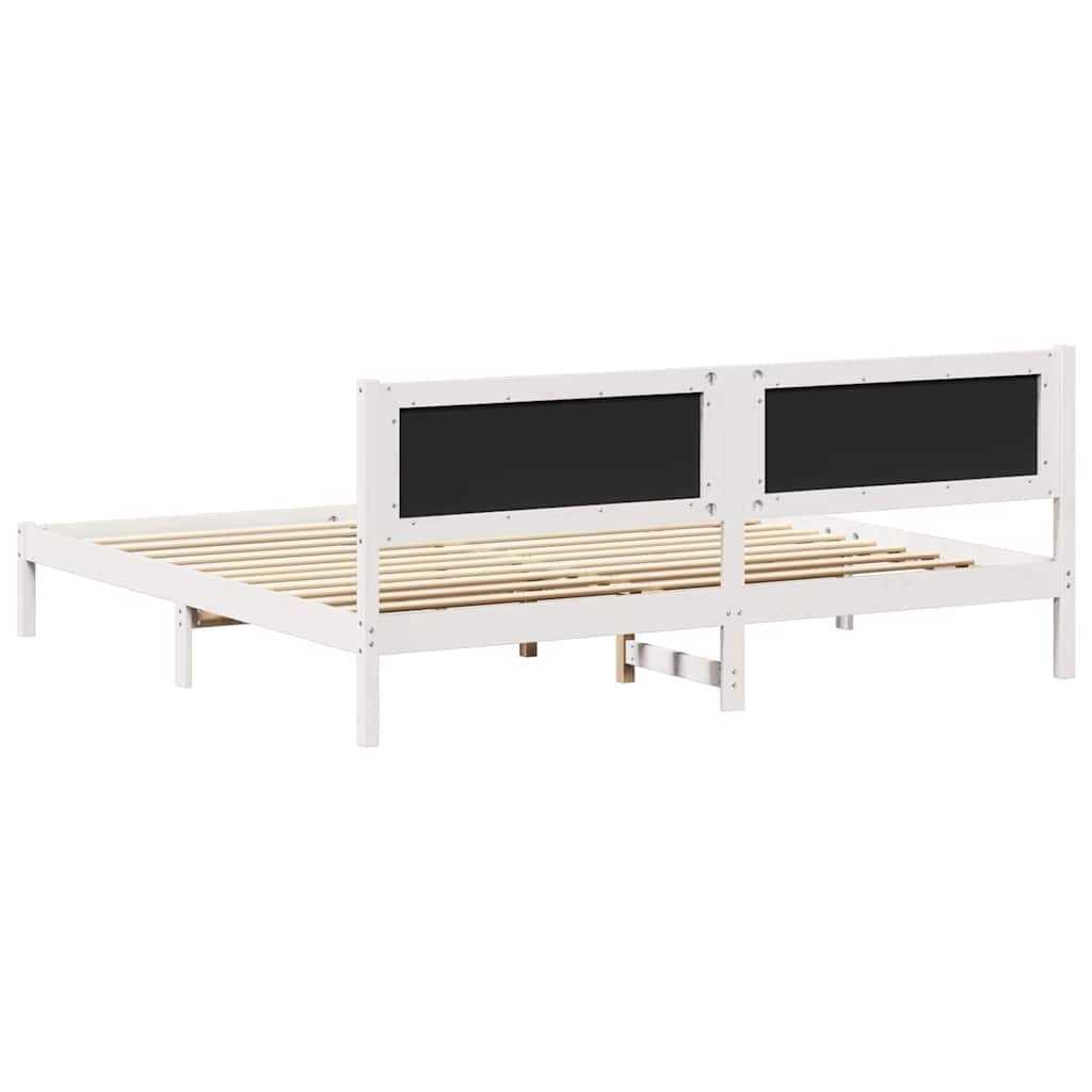Bedframe met hoofdeinde Lichtgrijs 200 x 200 cm Stof