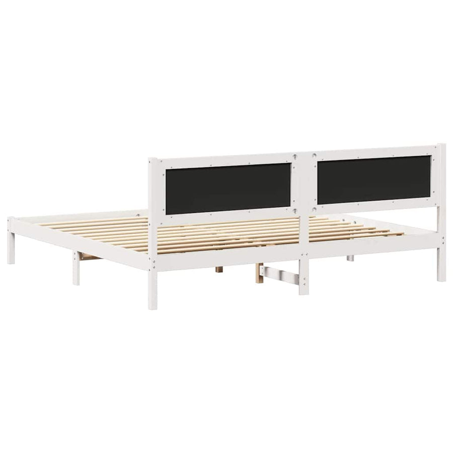 Bedframe met hoofdeinde Lichtgrijs 200 x 200 cm Stof