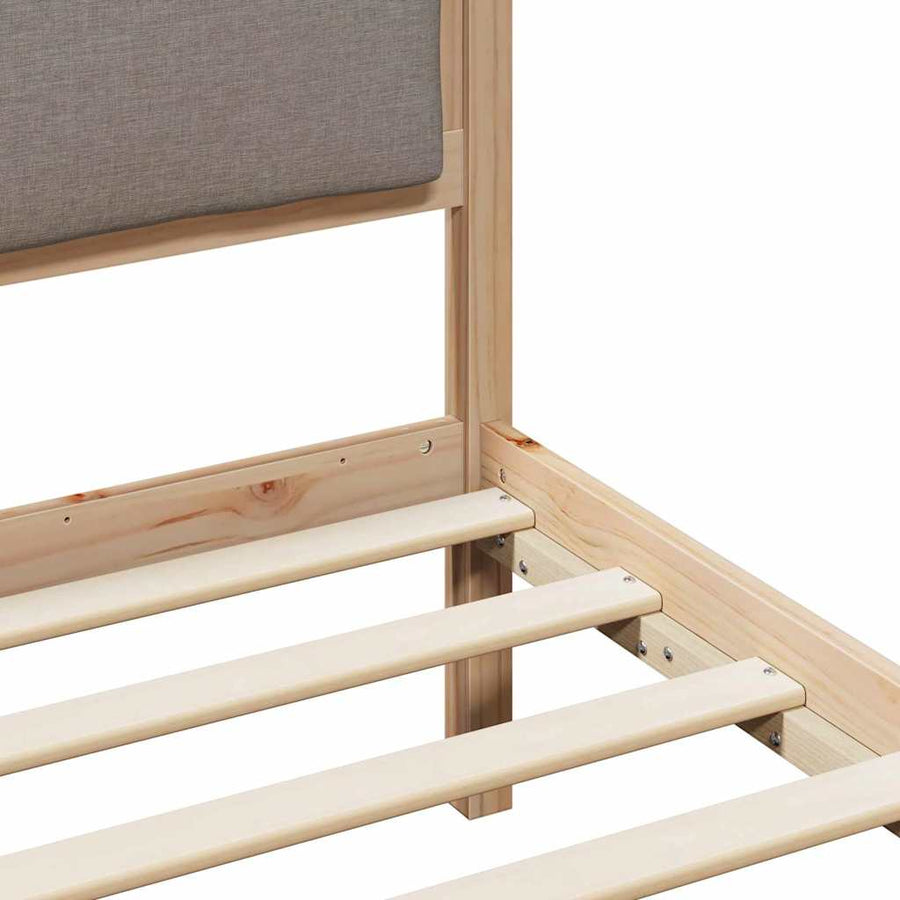 Bedframe met hoofdeinde Taupe 200 x 200 cm Stof
