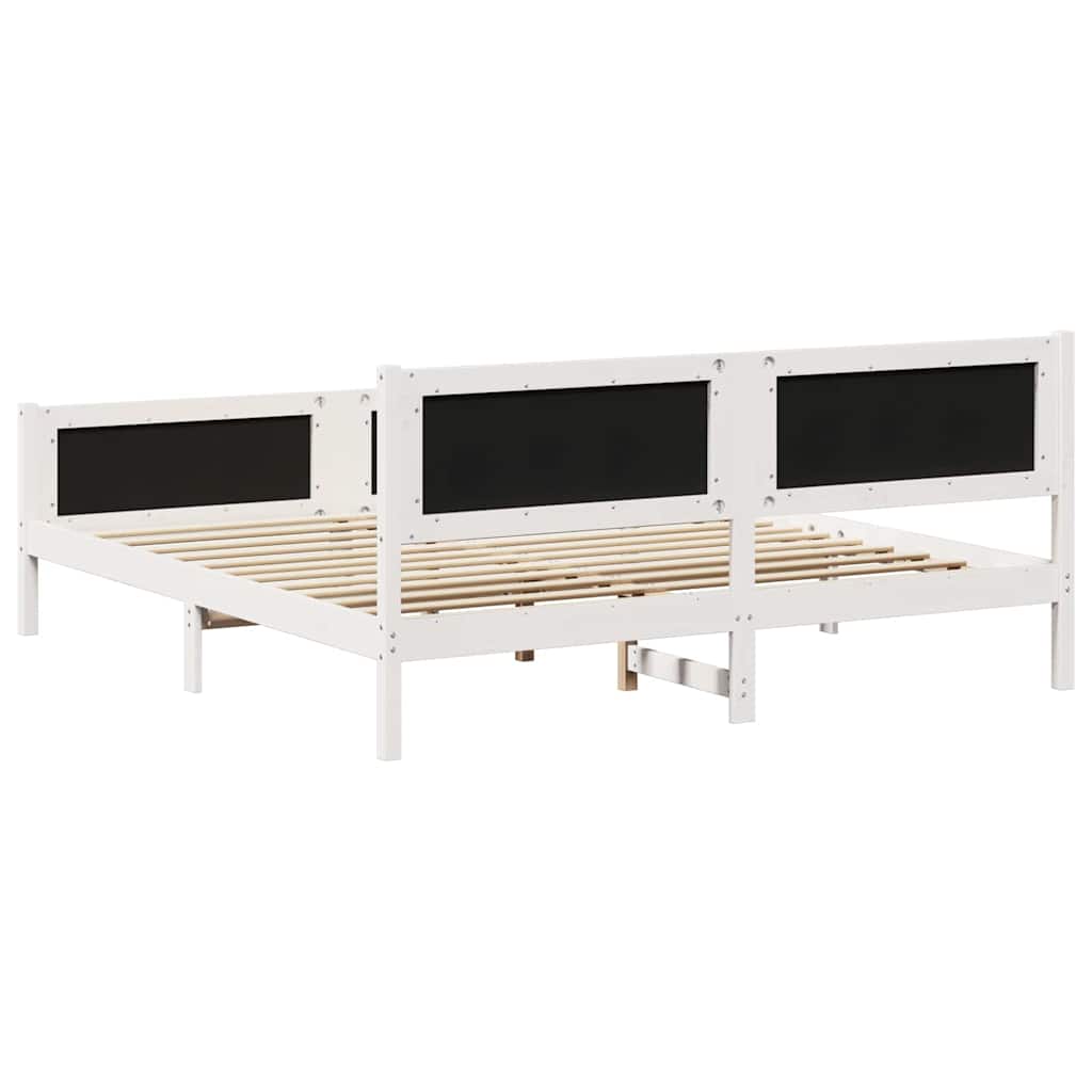 Bedframe met hoofdeinde Lichtgrijs 200 x 200 cm Stof