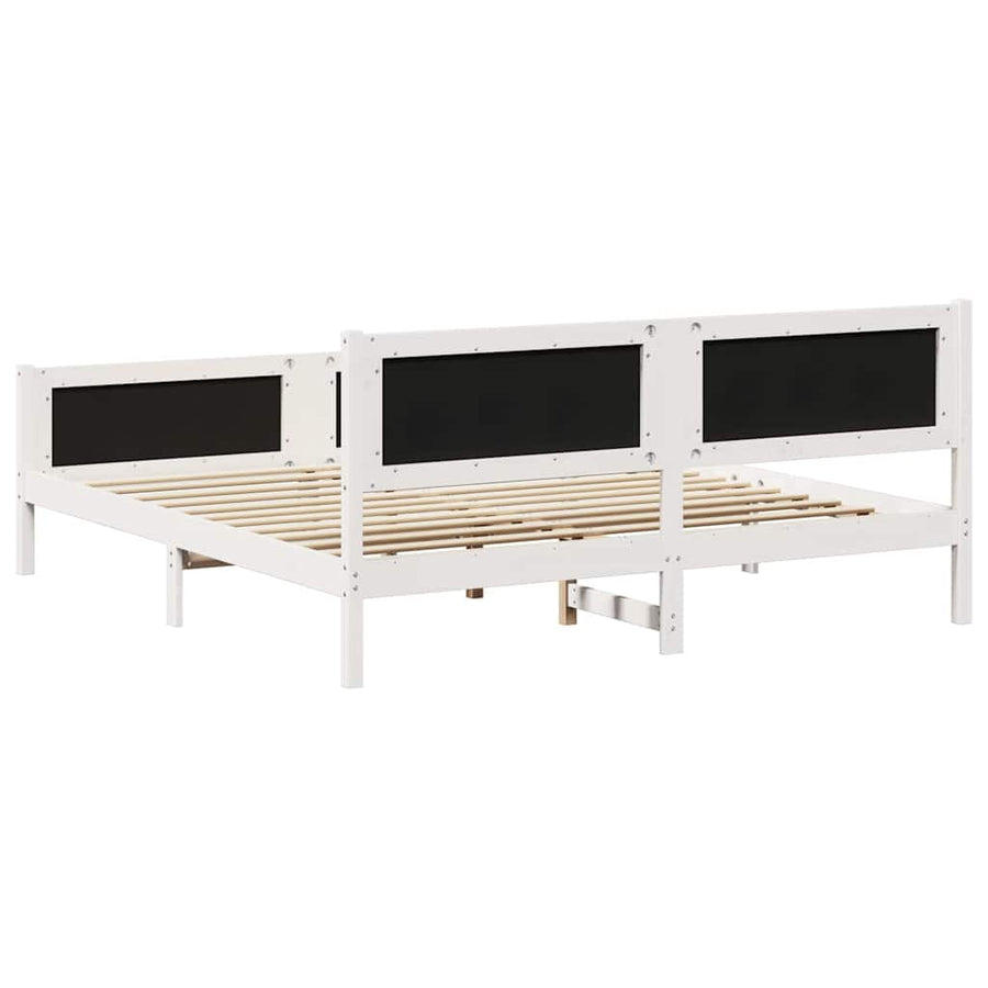 Bedframe met hoofdeinde Lichtgrijs 200 x 200 cm Stof