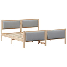 Bedframe met hoofdeinde Lichtgrijs 180 x 200 cm Stof