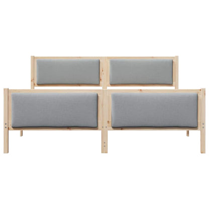 Bedframe met hoofdeinde Lichtgrijs 180 x 200 cm Stof