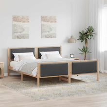Bedframe met hoofdeinde Donkergrijs 180 x 200 cm Stof