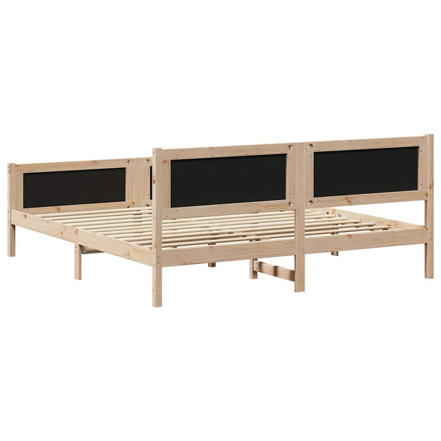 Bedframe met hoofdeinde Donkergrijs 180 x 200 cm Stof