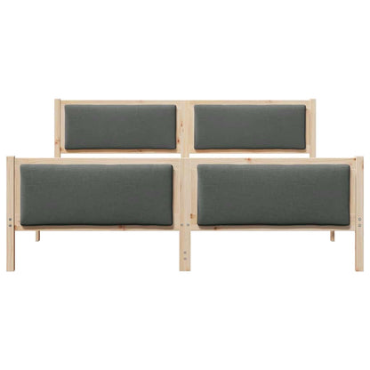 Bedframe met hoofdeinde Donkergrijs 180 x 200 cm Stof