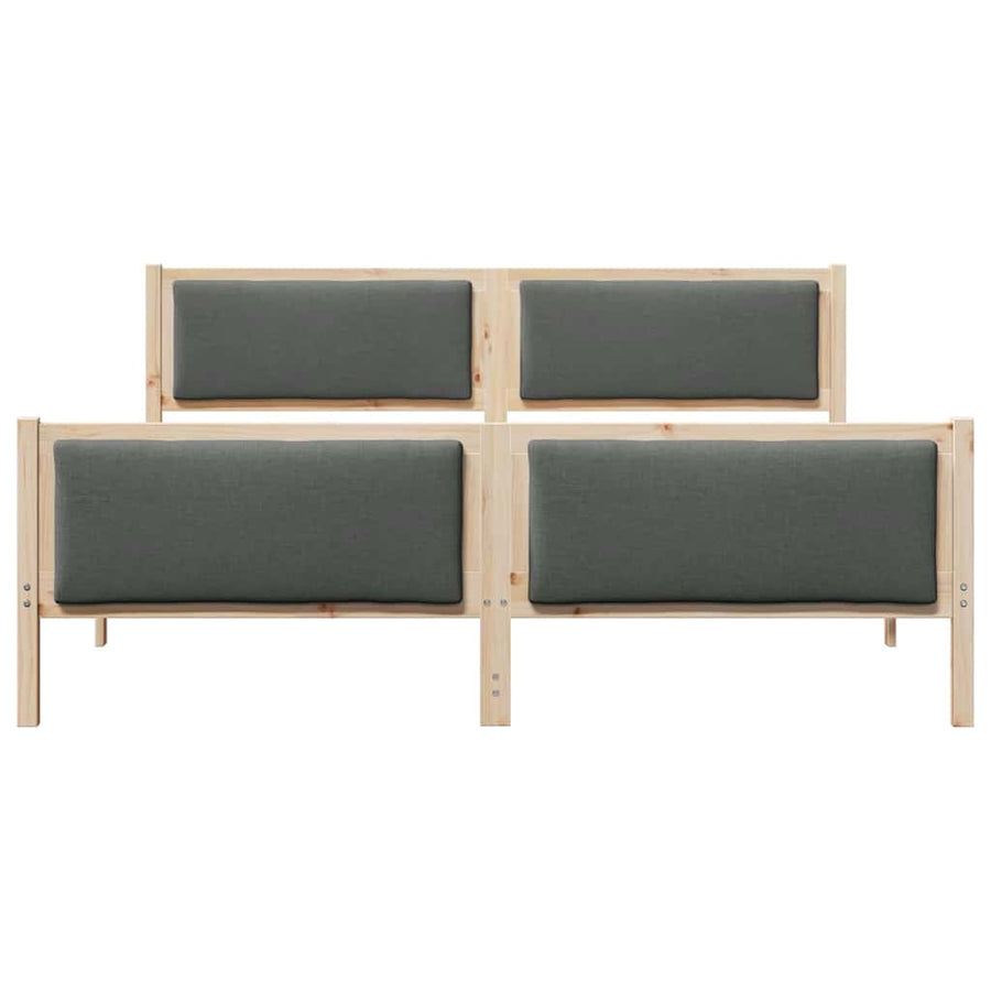Bedframe met hoofdeinde Donkergrijs 180 x 200 cm Stof