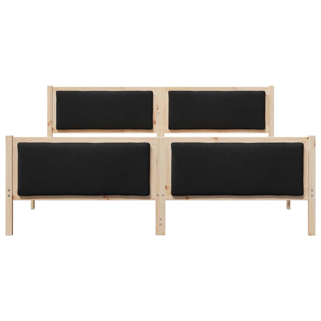 Bedframe met hoofdeinde Zwart 180 x 200 cm Stof