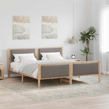 Bedframe met hoofdeinde Taupe 180 x 200 cm Stof