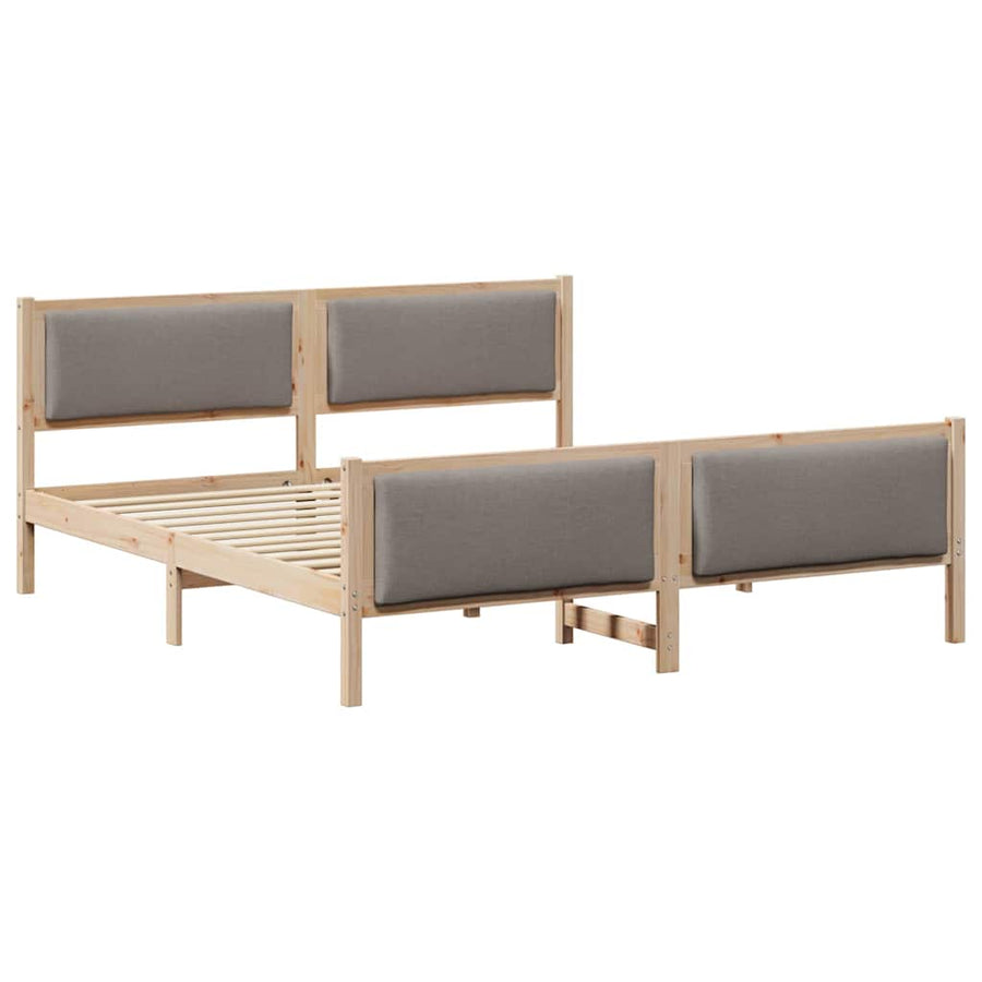 Bedframe met hoofdeinde Taupe 180 x 200 cm Stof