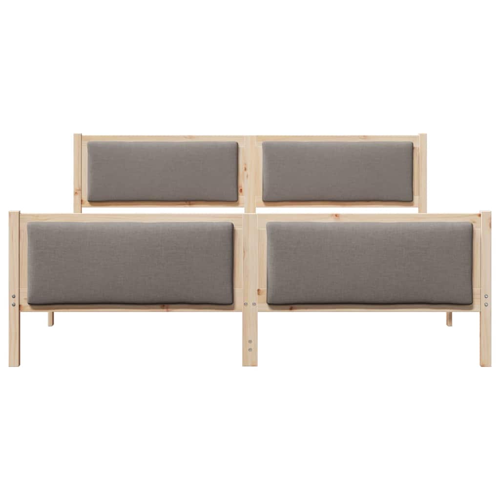 Bedframe met hoofdeinde Taupe 180 x 200 cm Stof