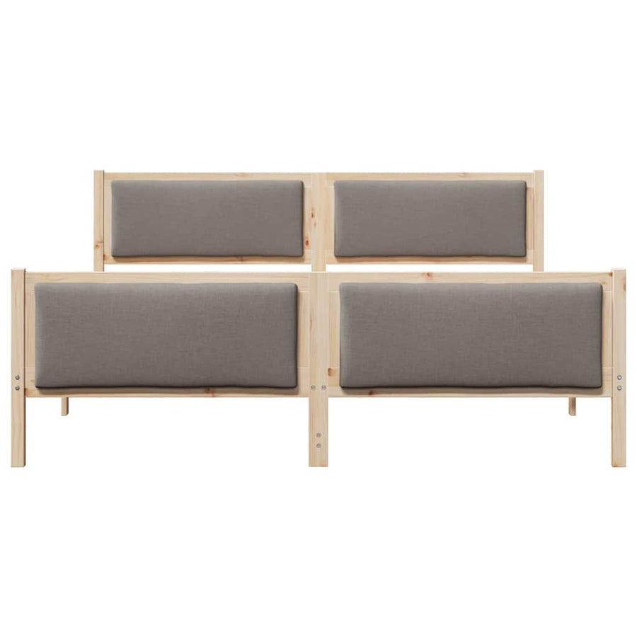 Bedframe met hoofdeinde Taupe 180 x 200 cm Stof