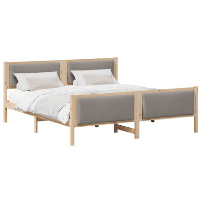 Bedframe met hoofdeinde Taupe 180 x 200 cm Stof