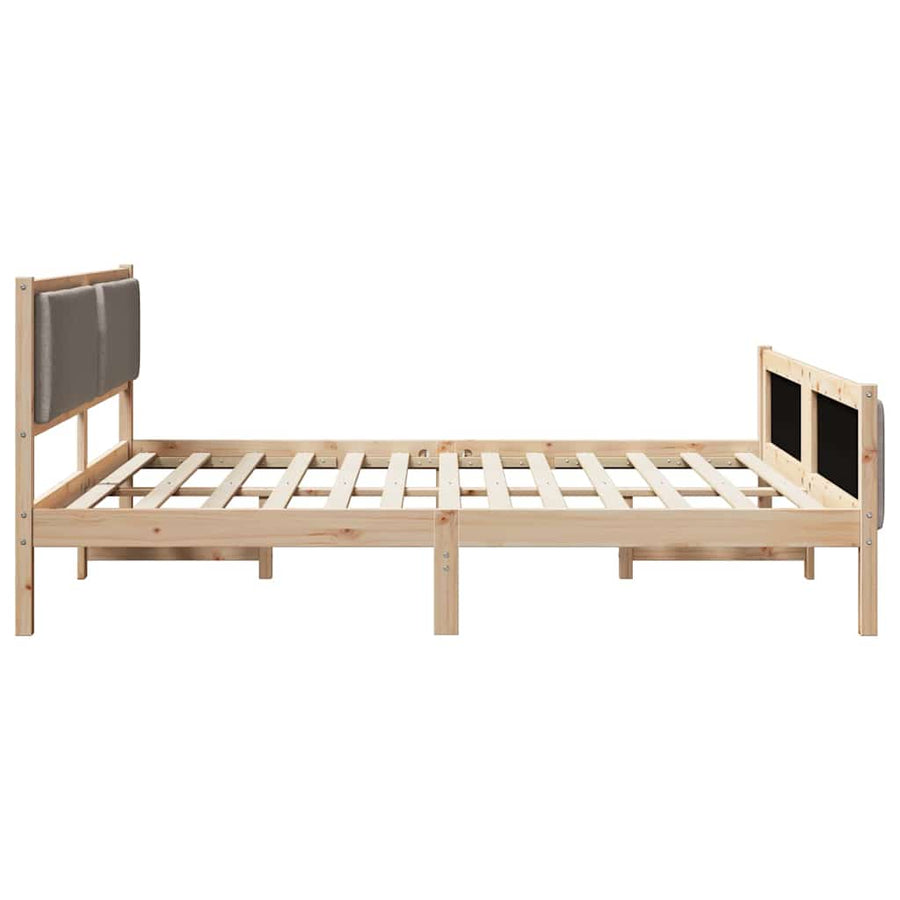Bedframe met hoofdeinde Taupe 180 x 200 cm Stof
