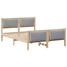 Bedframe met hoofdeinde Lichtgrijs 160 x 200 cm Stof