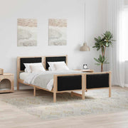 Bedframe 160x200 cm zwart stof hoofdeinde