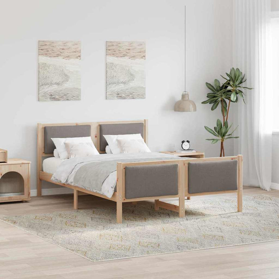 Bedframe met hoofdeinde Taupe 160 x 200 cm Stof