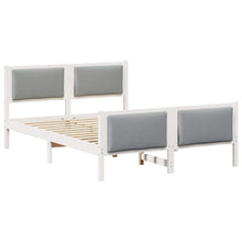 Bedframe met hoofdeinde Lichtgrijs 160 x 200 cm Stof