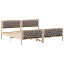 Bedframe met hoofdeinde Taupe 200 x 200 cm Stof