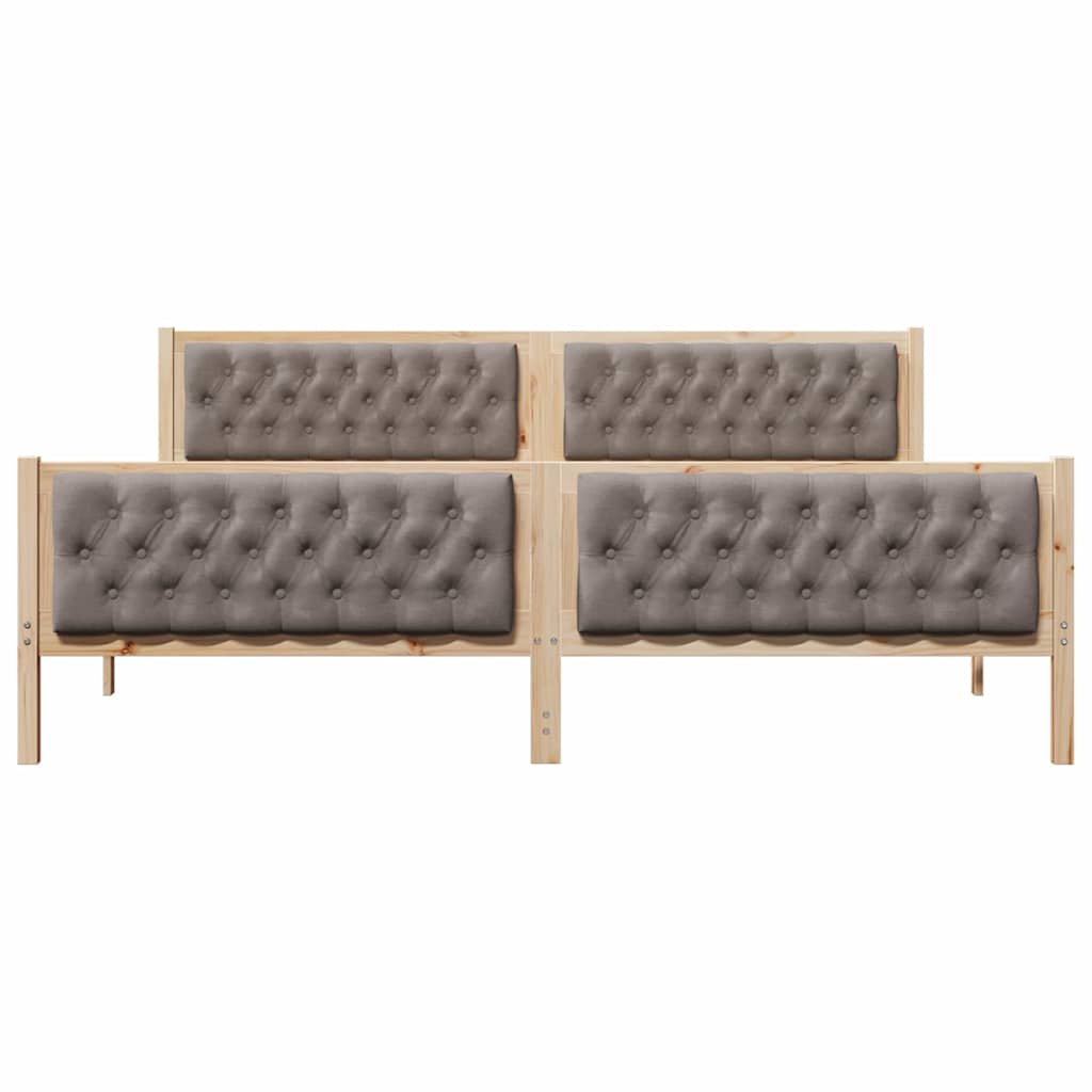 Bedframe met hoofdeinde Taupe 200 x 200 cm Stof