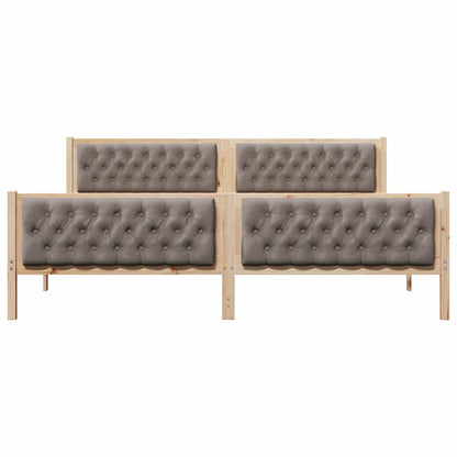 Bedframe met hoofdeinde Taupe 200 x 200 cm Stof
