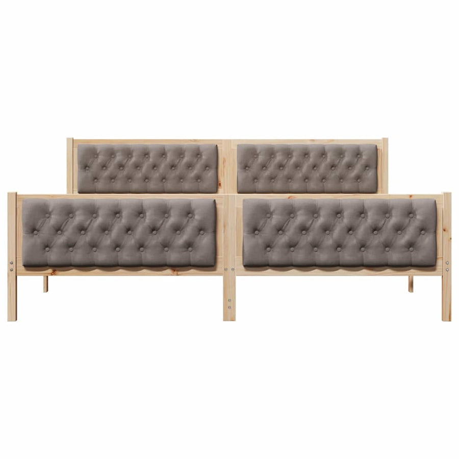 Bedframe met hoofdeinde Taupe 200 x 200 cm Stof
