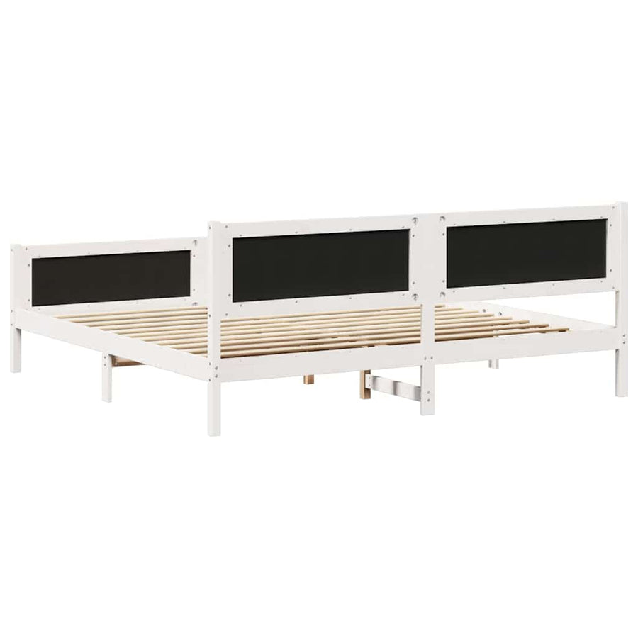 Bedframe met hoofdeinde Lichtgrijs 200 x 200 cm Stof