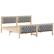 Bedframe met hoofdeinde Lichtgrijs 180 x 200 cm Stof