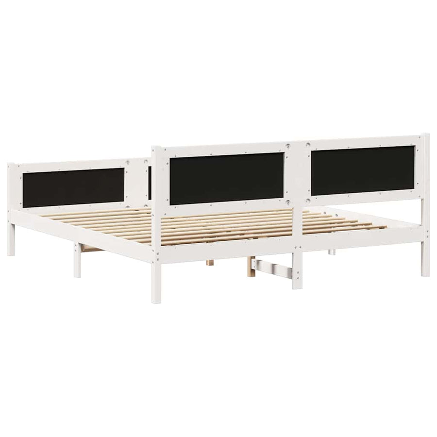Bedframe met hoofdeinde Lichtgrijs 180 x 200 cm Stof