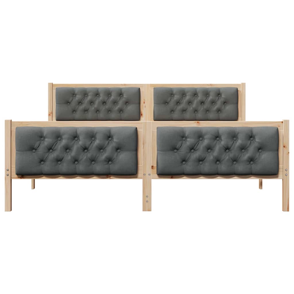Bedframe met hoofdeinde Donkergrijs 160 x 200 cm Stof