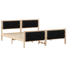 Bedframe met hoofdeinde Zwart 160 x 200 cm Stof