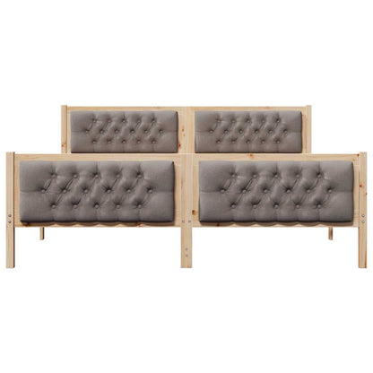 Bedframe met hoofdeinde Taupe 160 x 200 cm Stof