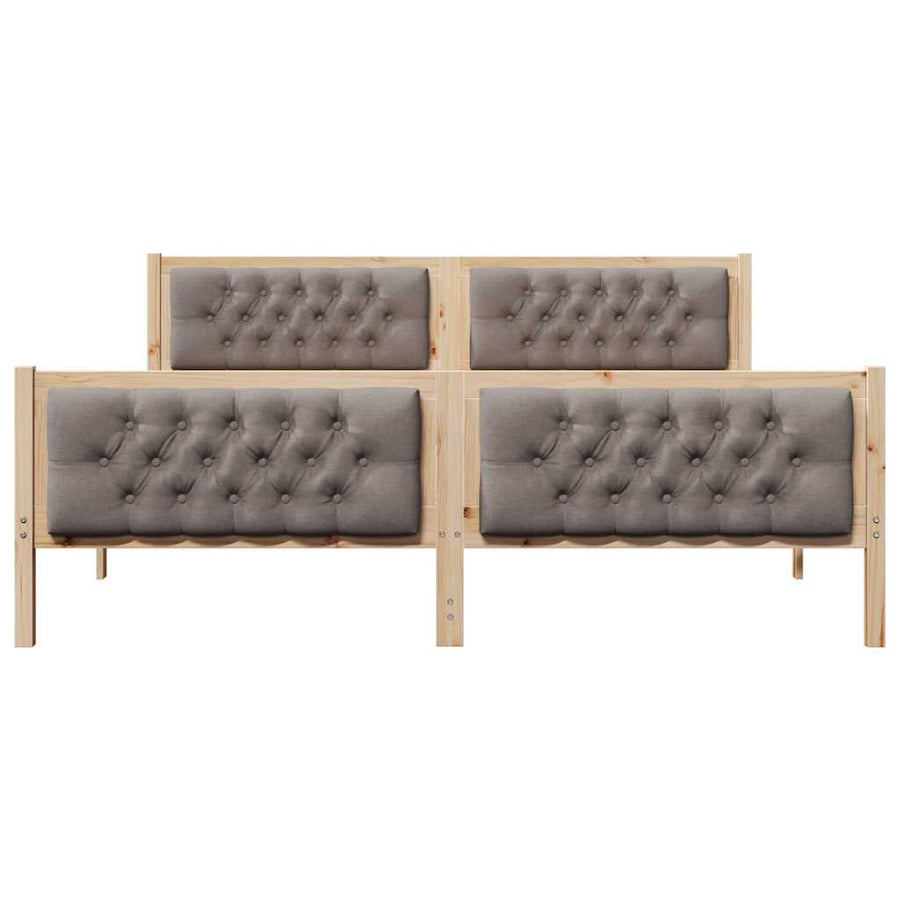 Bedframe met hoofdeinde Taupe 160 x 200 cm Stof
