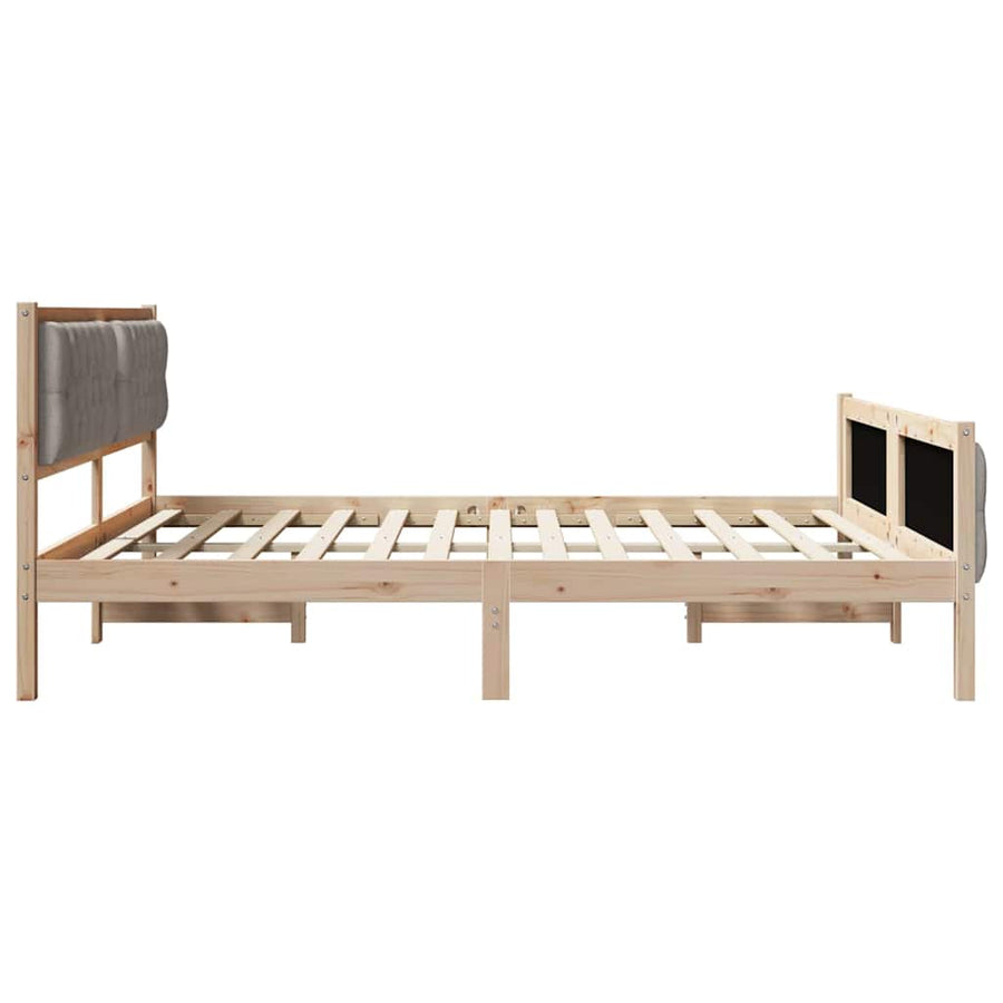 Bedframe met hoofdeinde Taupe 160 x 200 cm Stof