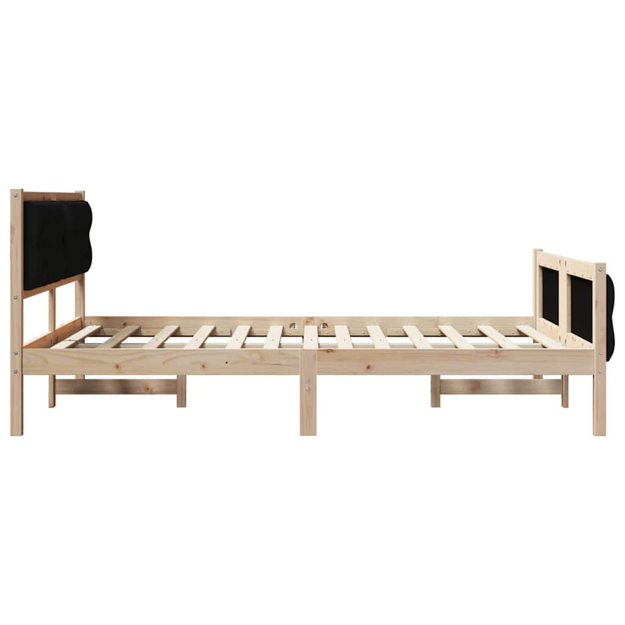 Bedframe met hoofdeinde Zwart 150 x 200 cm Stof