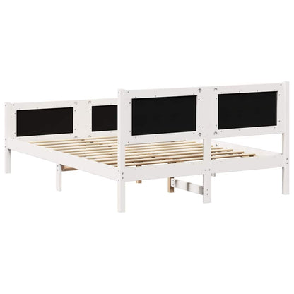 Bedframe met hoofdeinde Lichtgrijs 150 x 200 cm Stof