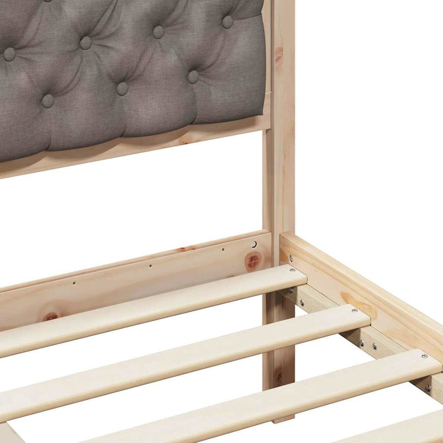 Bedframe met hoofdeinde Taupe 140 x 200 cm Stof