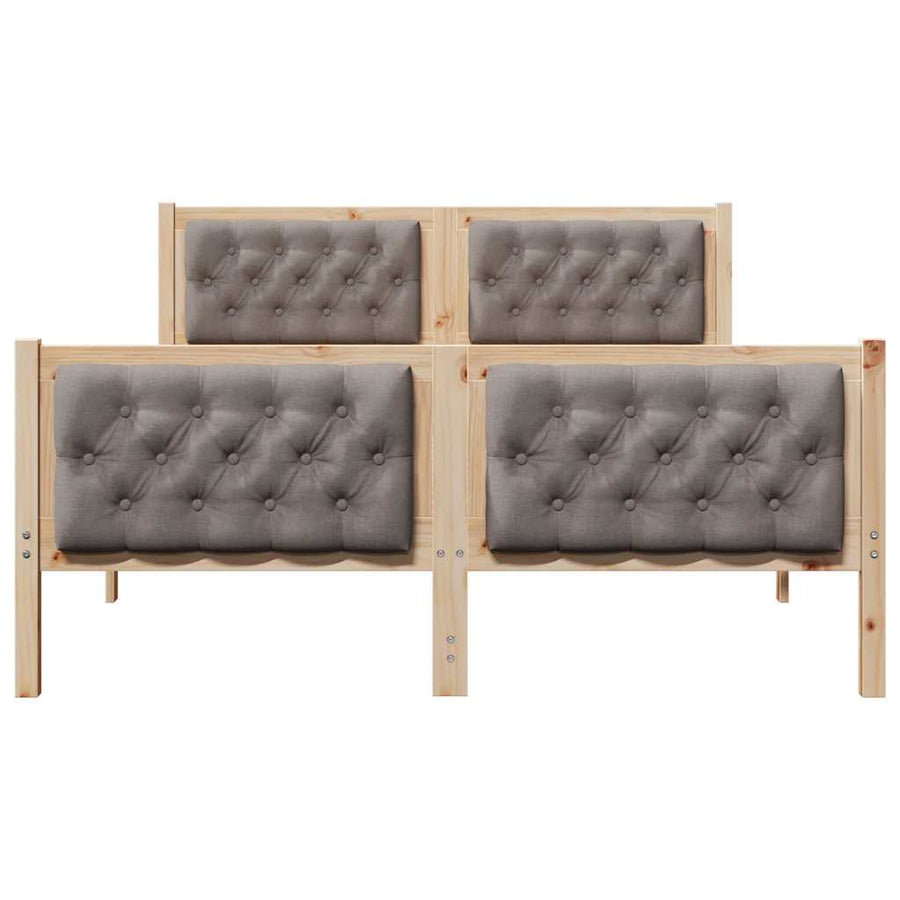 Bedframe met hoofdeinde Taupe 140 x 200 cm Stof