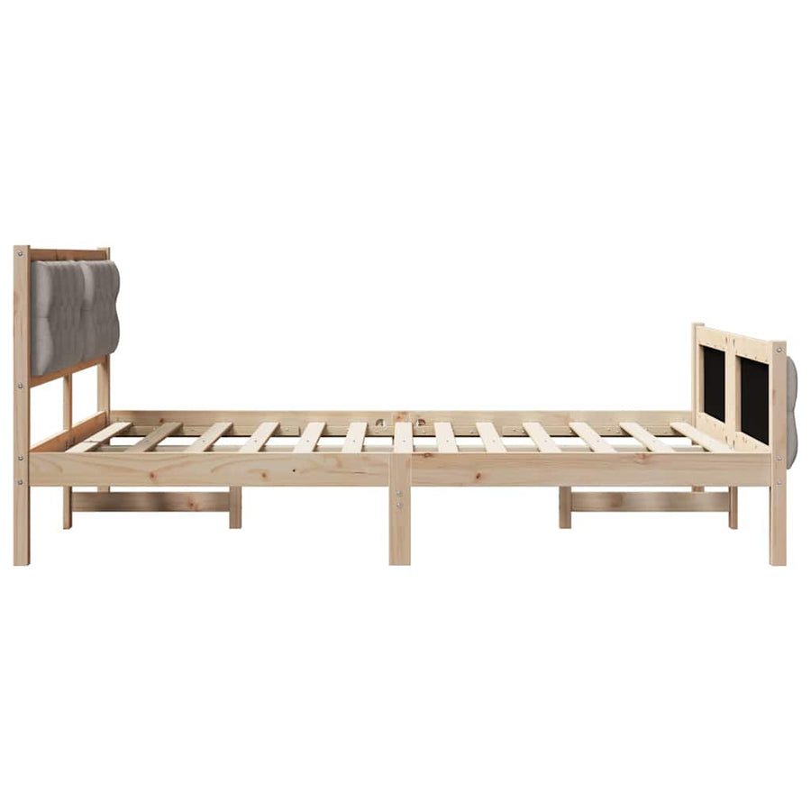 Bedframe met hoofdeinde Taupe 140 x 200 cm Stof