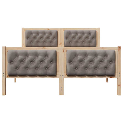 Bedframe met hoofdeinde Taupe 140 x 190 cm Stof