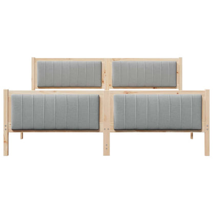 Bedframe Bruin en lichtgrijs 180 x 200 cm Massief grenenhout